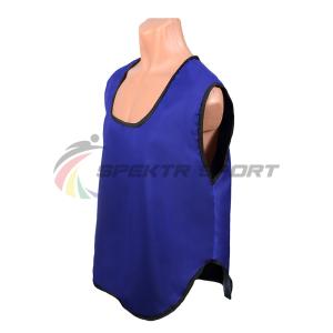 Купить Манишка футбольная односторонняя Spektr Sport синяя, р.36-40 в Рубцовске 