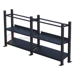 Купить Модульный стеллаж для гантелей, гирь и медболов 2580х430х1200 (2 секции) в Рубцовске 