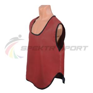 Купить Манишка футбольная односторонняя Spektr Sport красная, р.36-40 в Рубцовске 