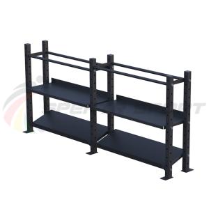 Купить Модульный стеллаж для гантелей, гирь и медболов 3780х430х1200 (2 секции) в Рубцовске 