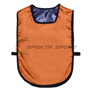 Купить Манишка футбольная двусторонняя универсальная Spektr Sport оранжево-синяя в Рубцовске 