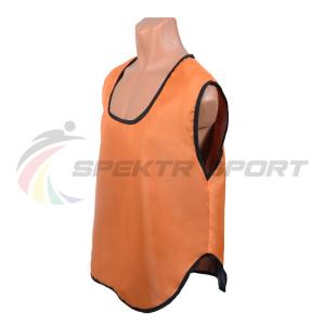 Купить Манишка футбольная односторонняя Spektr Sport оранжевая, р.36-40 в Рубцовске 