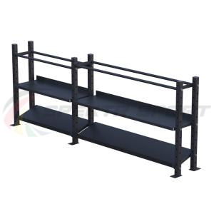 Купить Модульный стеллаж для гантелей, гирь и медболов 3180х430х1200 (2 секции) в Рубцовске 